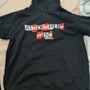 Supreme Atmosphere Black Hoodie Sweater Medium